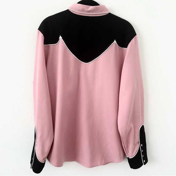 Vintage Roughrider by Circle T Pink Western Button Up Shirt - Picture 2 of 9